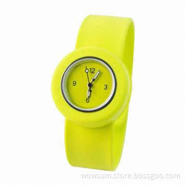 Kid's Slap Watch, Silicone Band with ROHS and CE Certificate